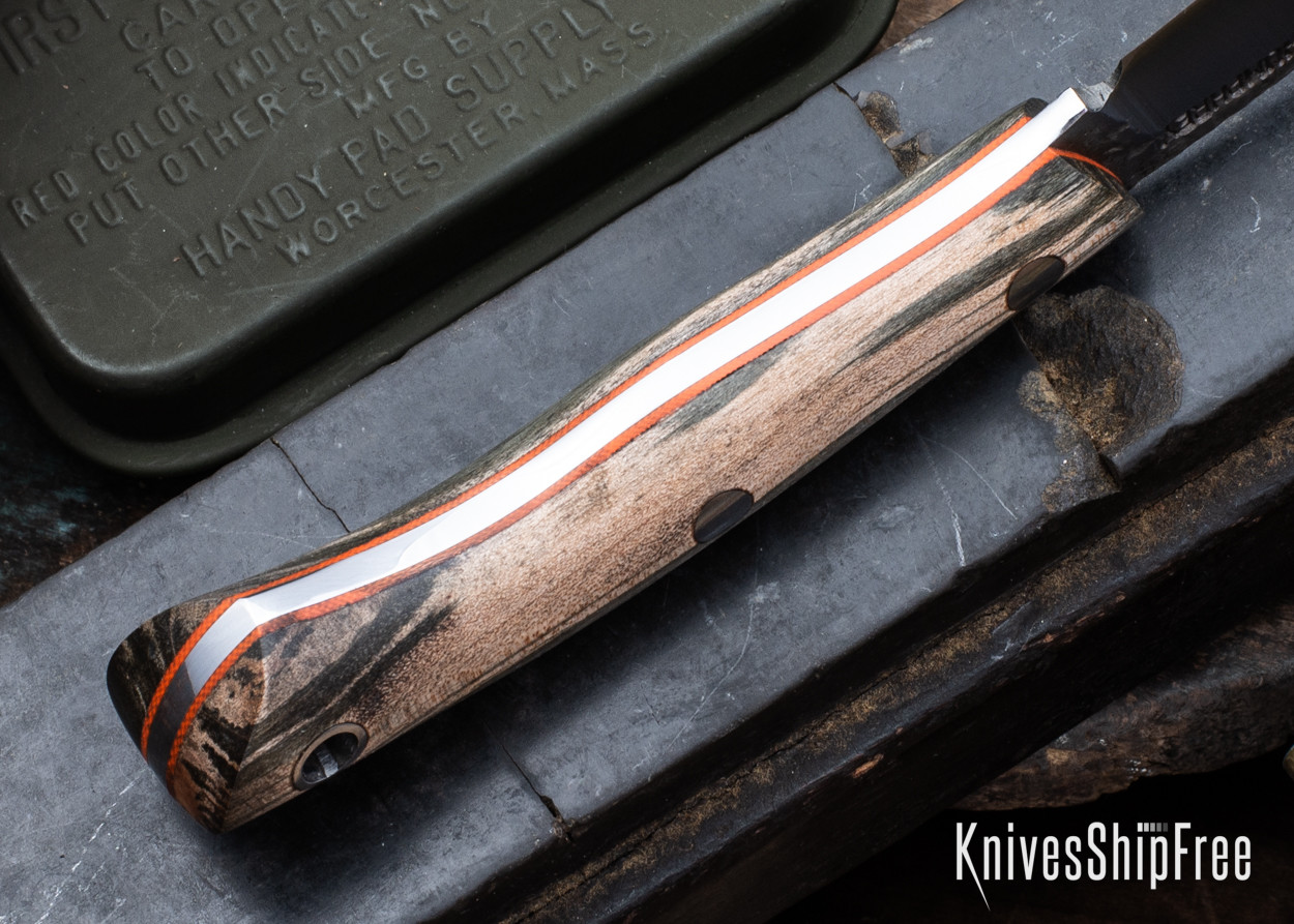Lon Humphrey Knives: Mudbone Muskrat - Forged AEB-L - Storm Maple