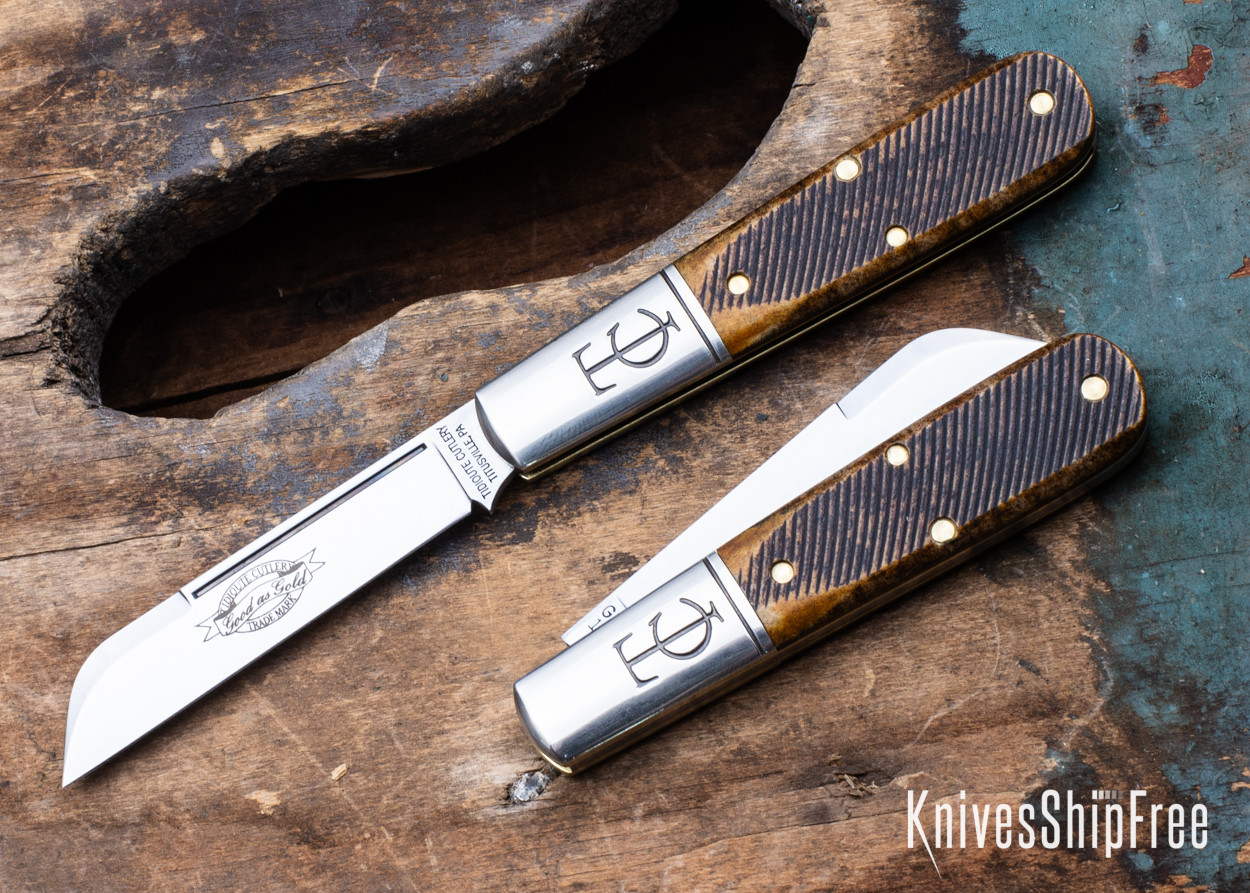 Great Eastern Cutlery: #15 - TC Barlow - Rustic Brown Sawcut Richlite