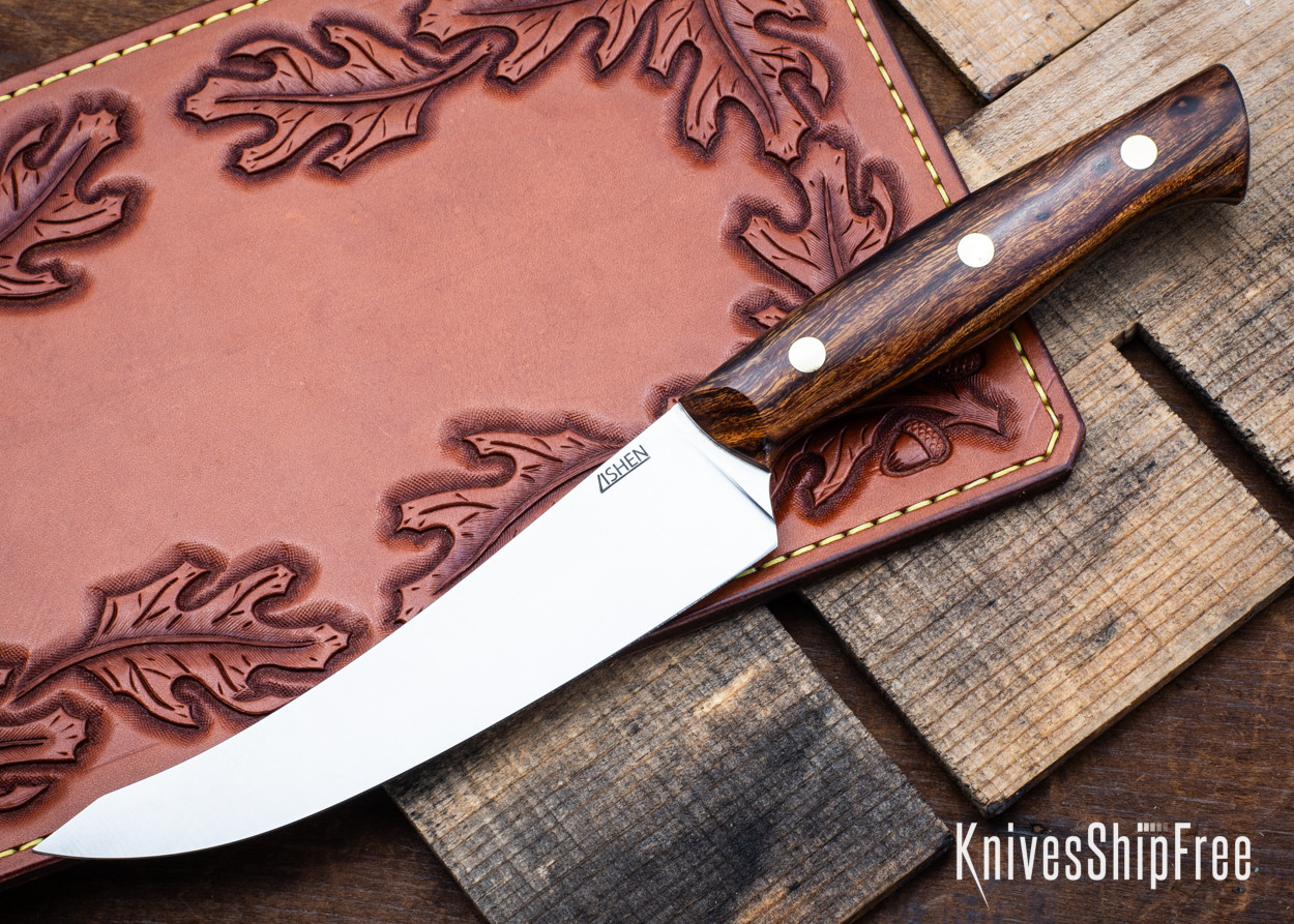 Lishen Knives: Bonecraft - AEB-L - Desert Ironwood - Brass Pins