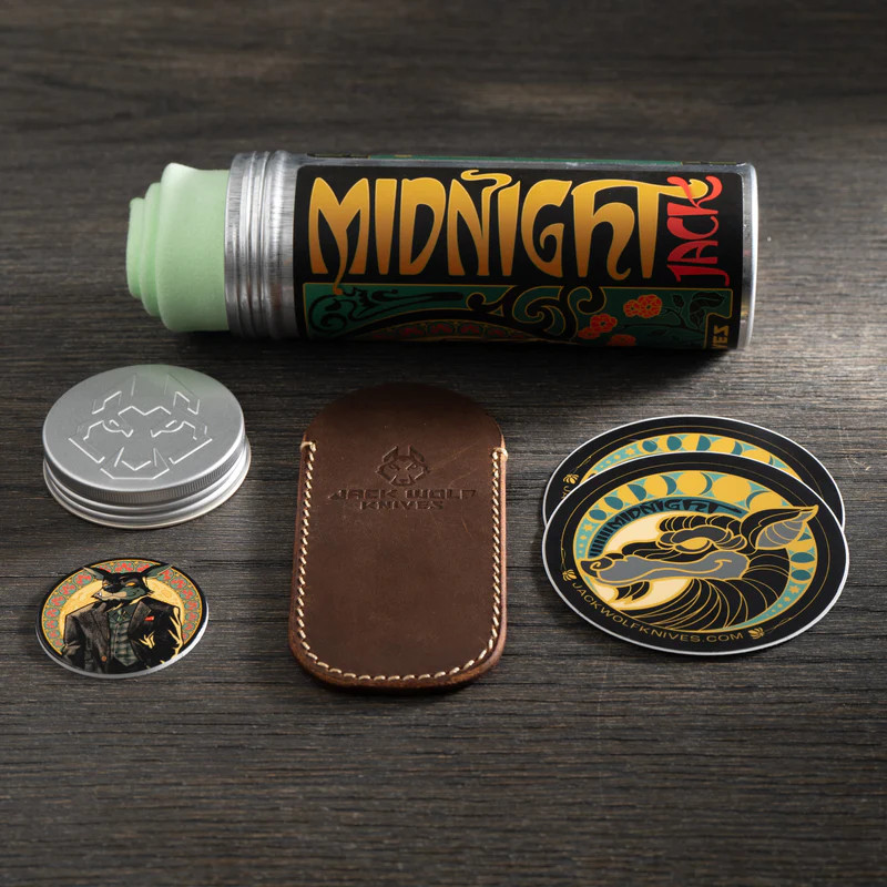 Jack Wolf Knives: Midnight Jack - CPM-S90V - Reverse Tux Jigged