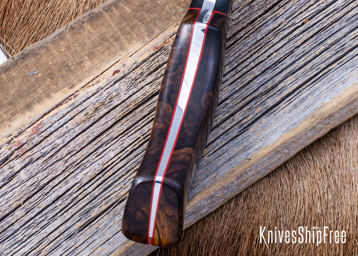 Alan Warren Custom Knives: #2568 Drop Point Hunter - Ironwood Burl