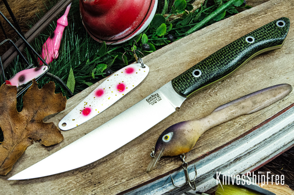 マーガリン Bark River Knives: Kalahari Mini-Sportsman - CPM 154 - Evergreen