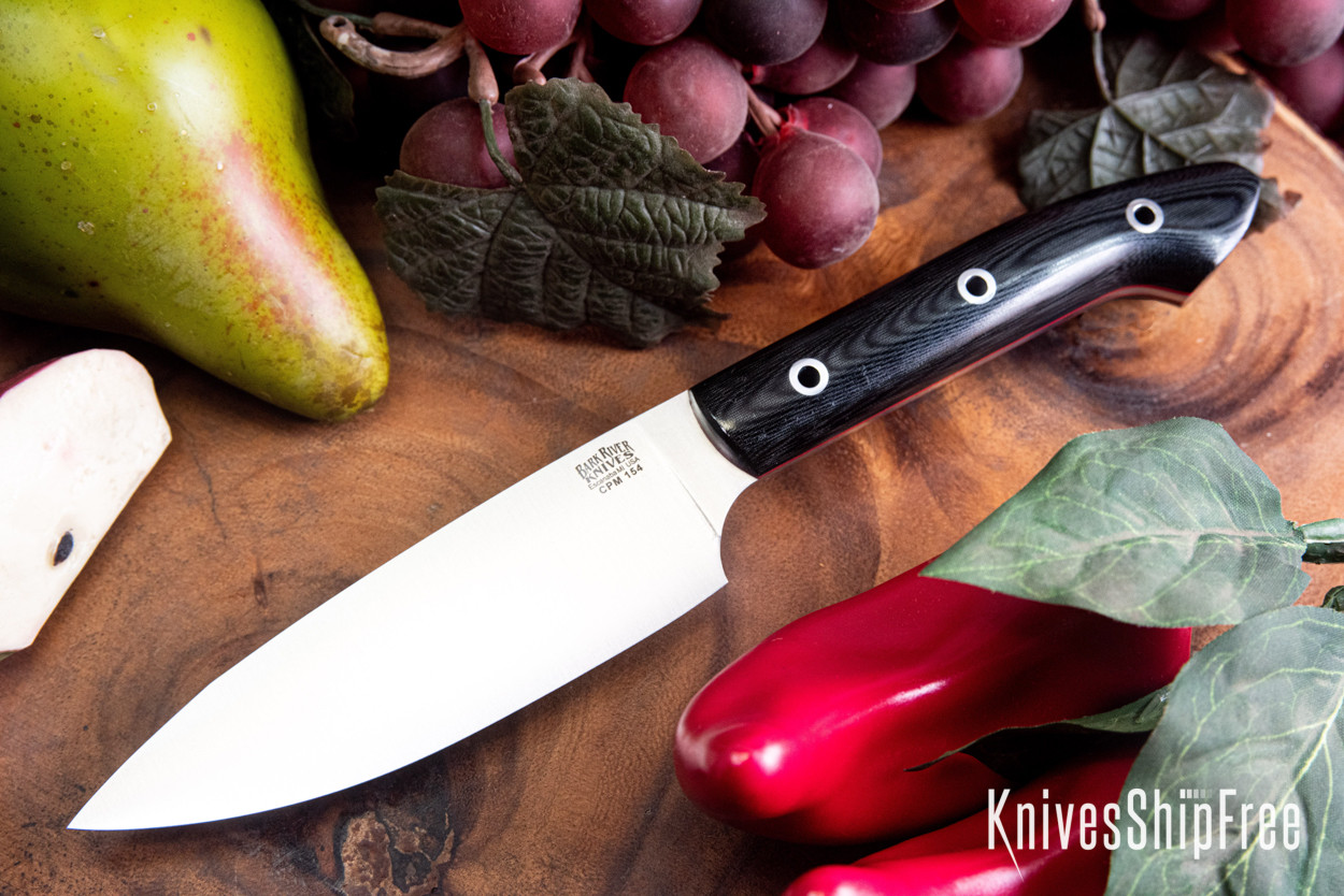 Bark River Knives: Petty Z - CPM-154 - Black Linen Micarta - Red