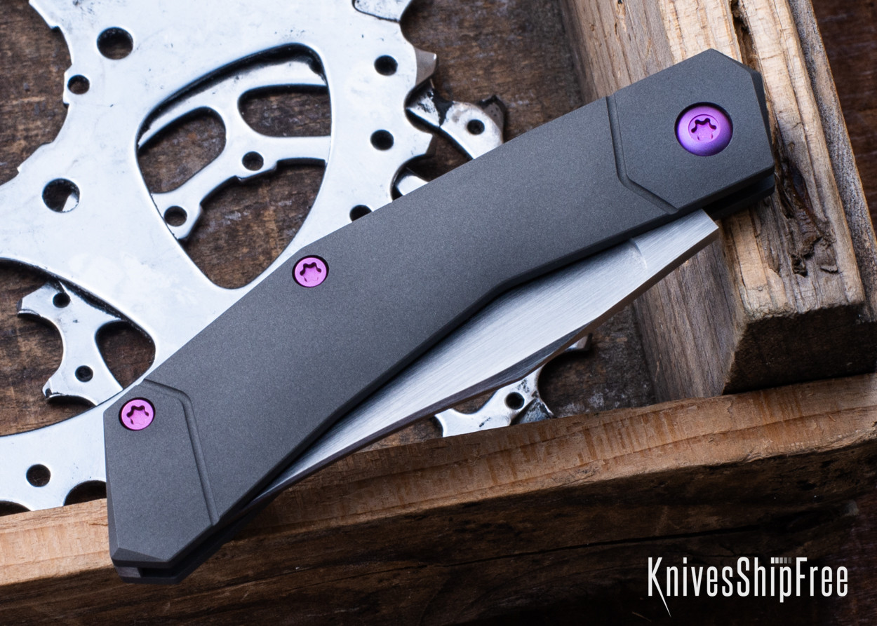 Jack Wolf Knives: Mini Cyborg Jack - Slipjoint - Smooth Titanium