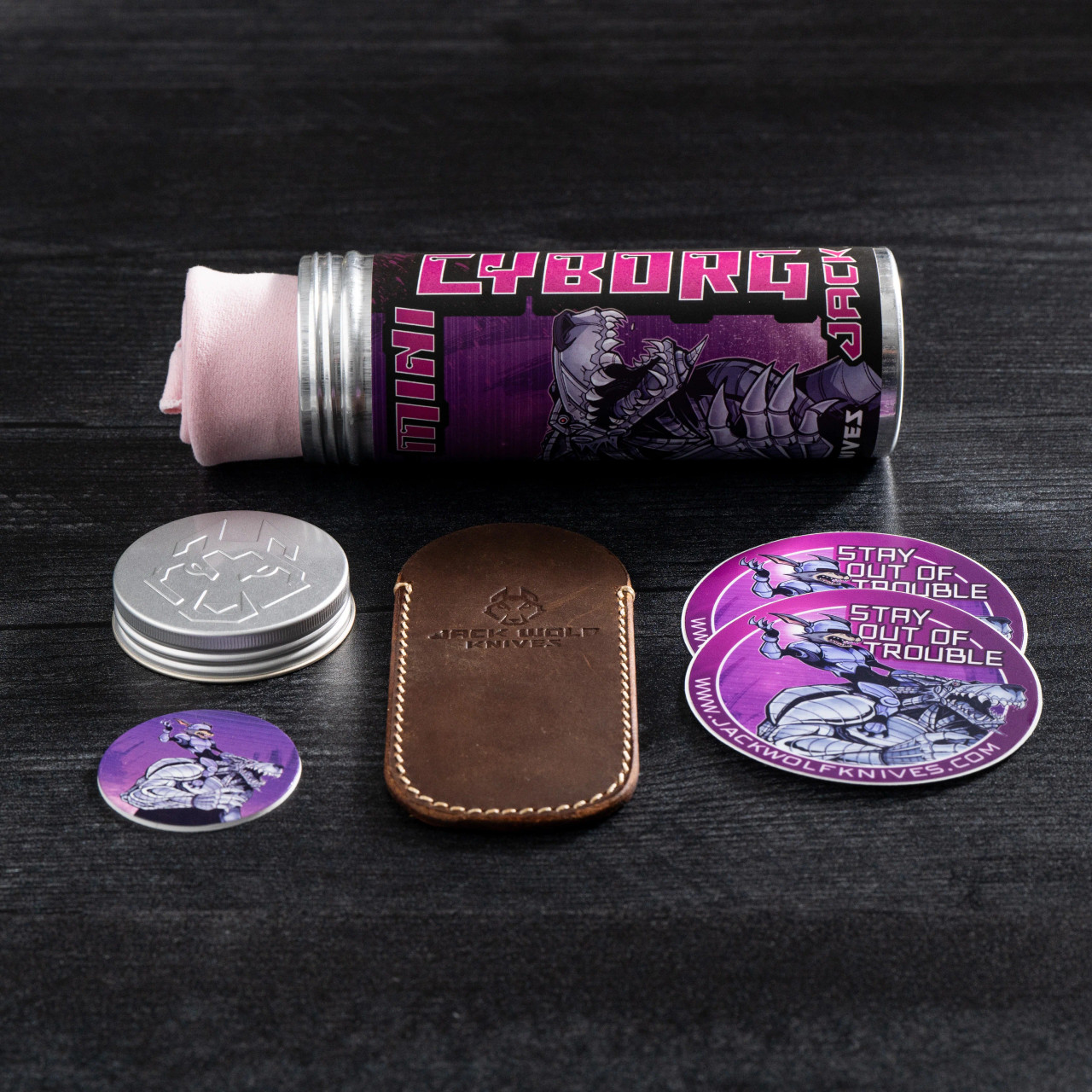 Jack Wolf Knives: Mini Cyborg Jack - Slipjoint - Smooth Titanium