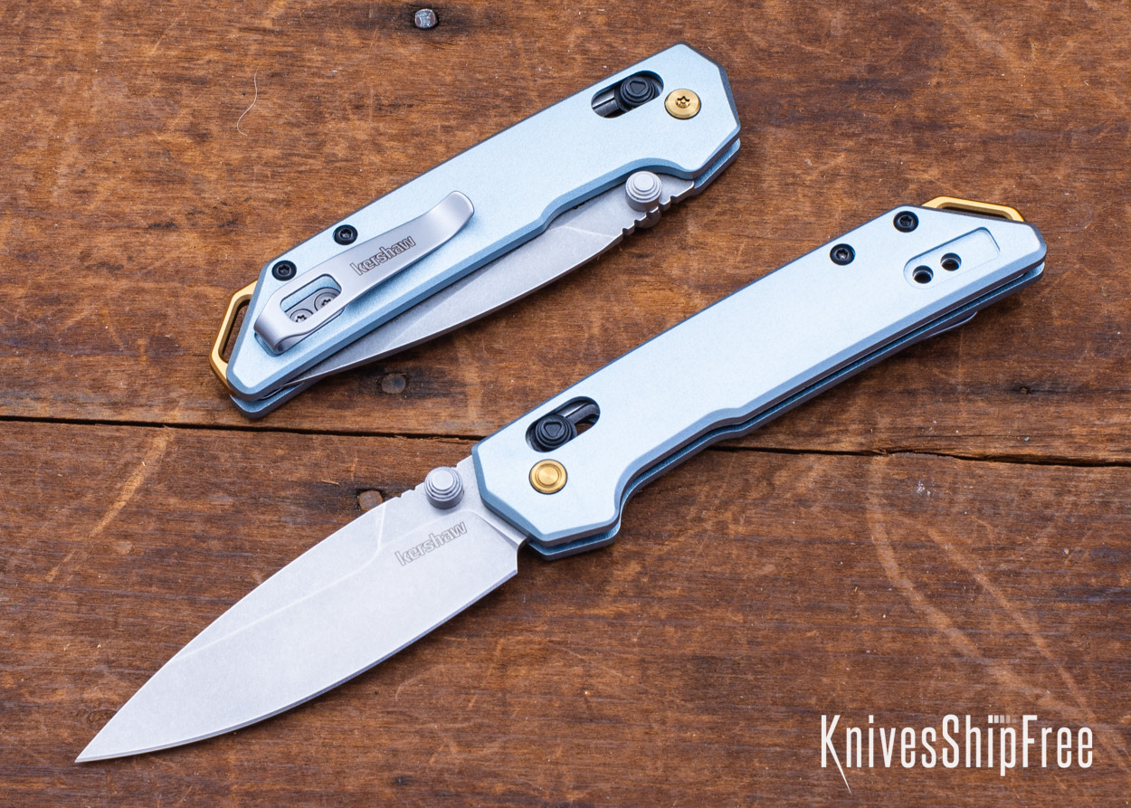 Kershaw Knives: Mini Iridium - Ice Blue Anodized Aluminum - D2