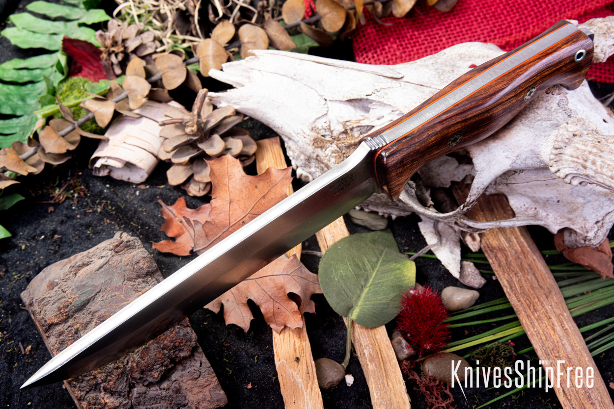 Bark River Knives: Bravo 2 - CPM 3V - Desert Ironwood - Orange