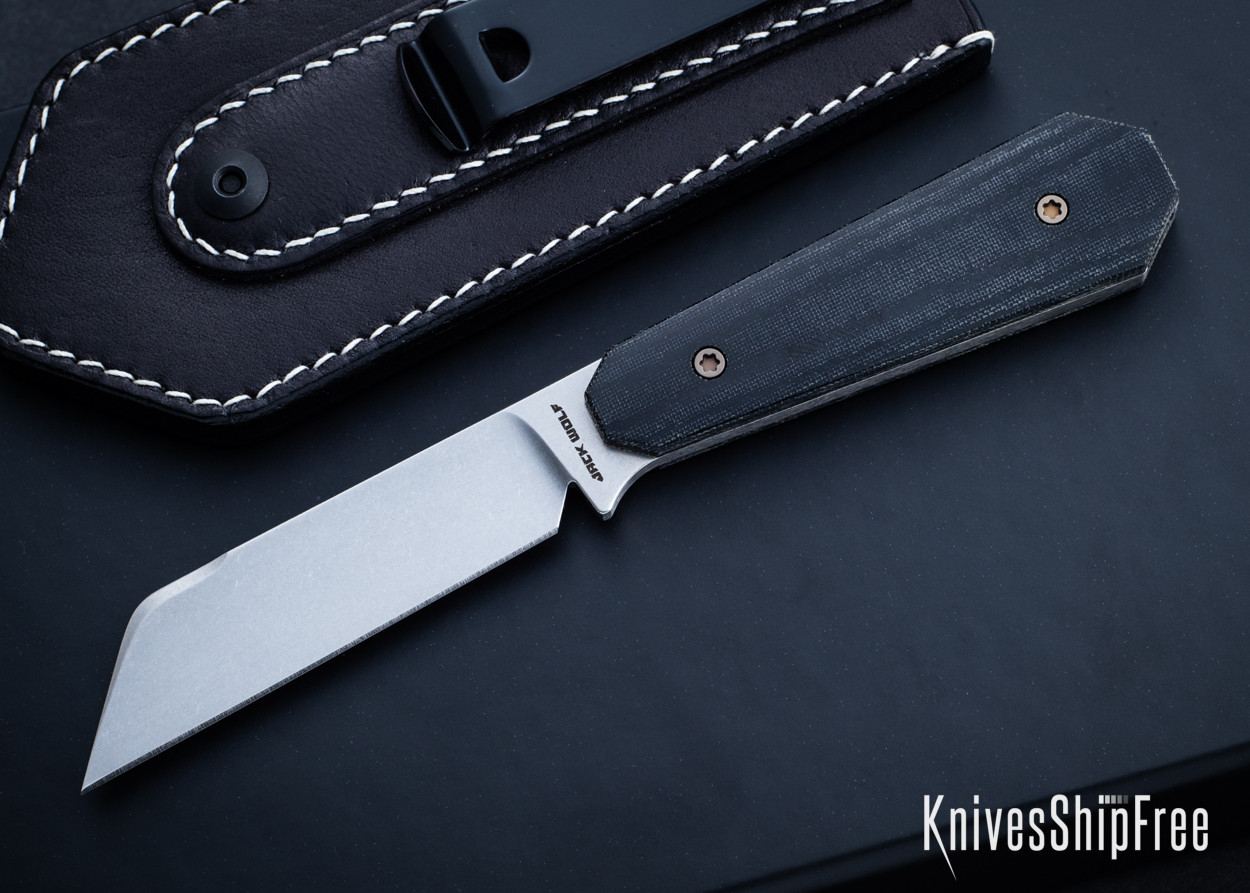 ミッドナイトサン Jack Wolf Knives: Midnight FIXedc - Black Linen Micarta - CPM-S90V