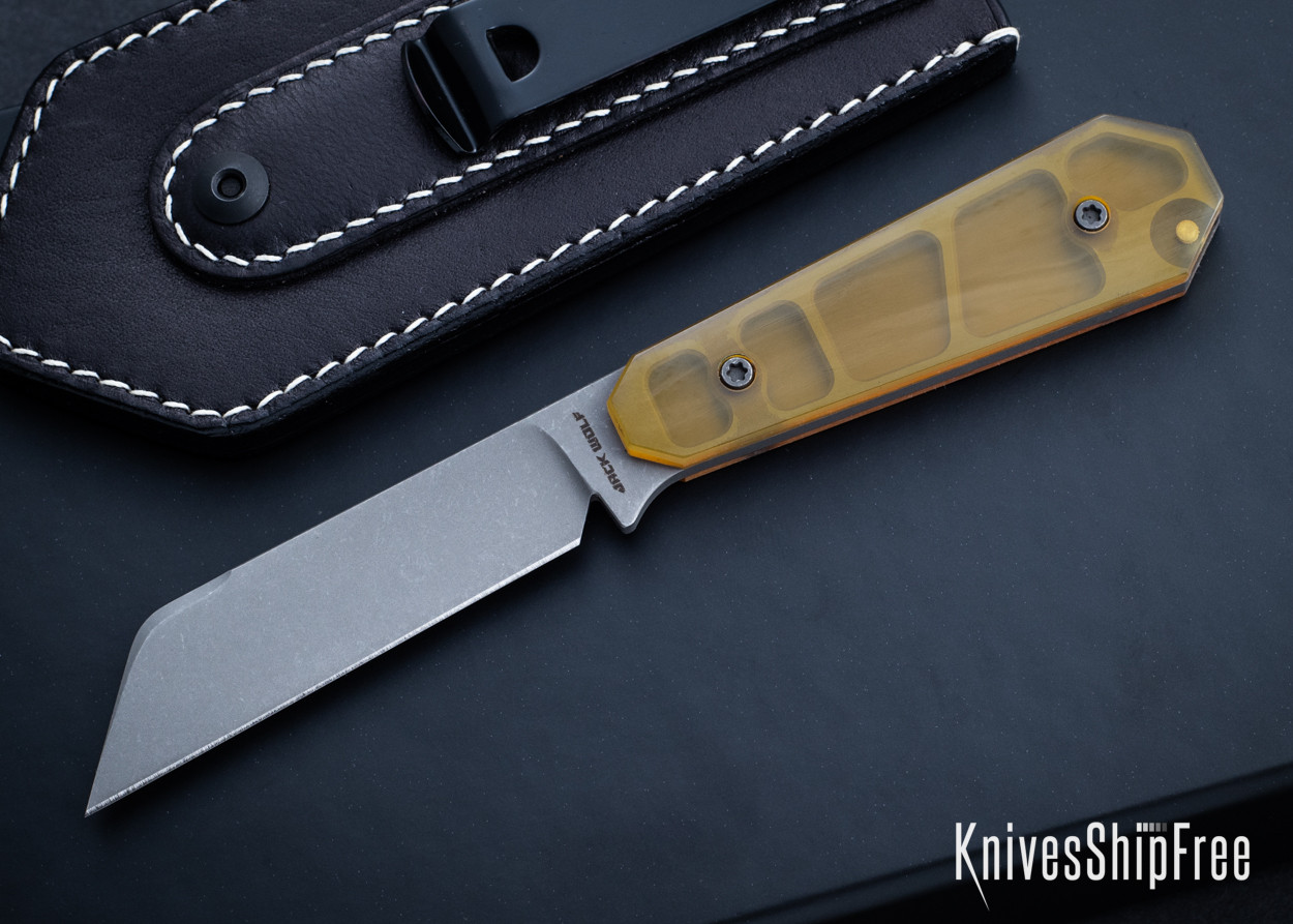 Jack Wolf Knives: Midnight FIXedc - Ultem - CPM-S90V - Blast & Tumbled