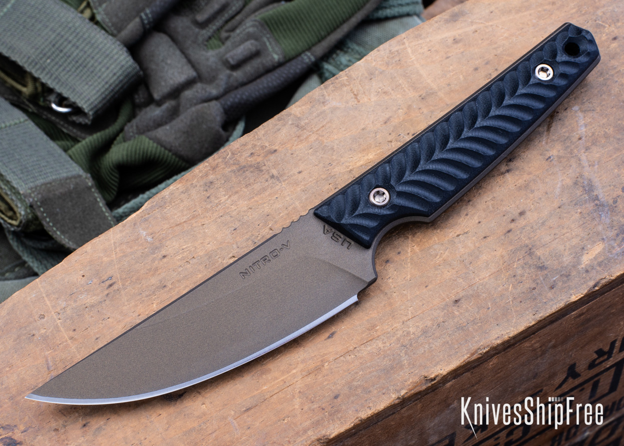 RMJ Tactical: Unmei - Nitro-V - Midnight Bronze Cerakote - Black G-10