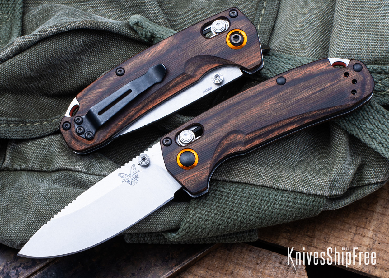 Benchmade Knives: 15032 North Fork - AXIS Lock - Stabilized Wood