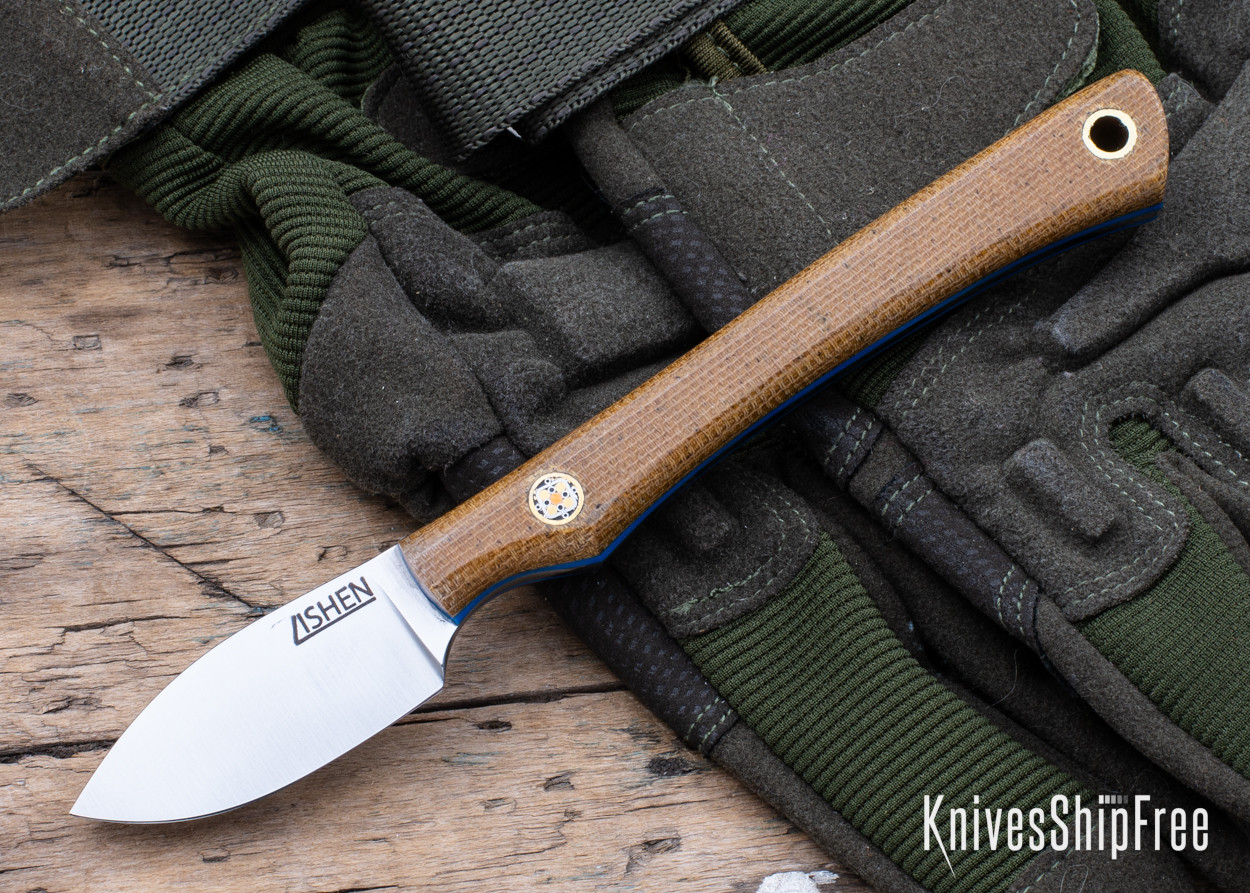 Lishen Knives: Northern Scalpel - Natural Canvas Micarta - Mosaic