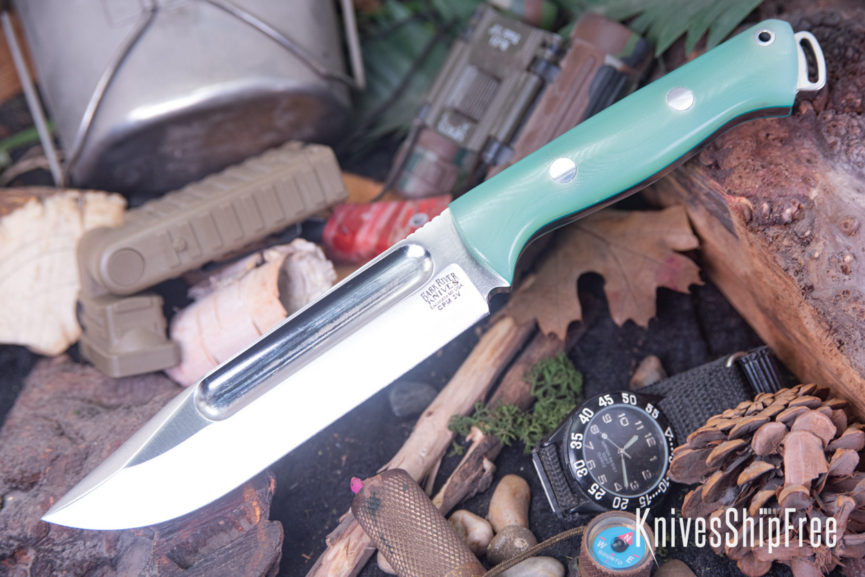 Bark River Knives: Squad Leader II - CPM 3V - Ghost Green Jade G