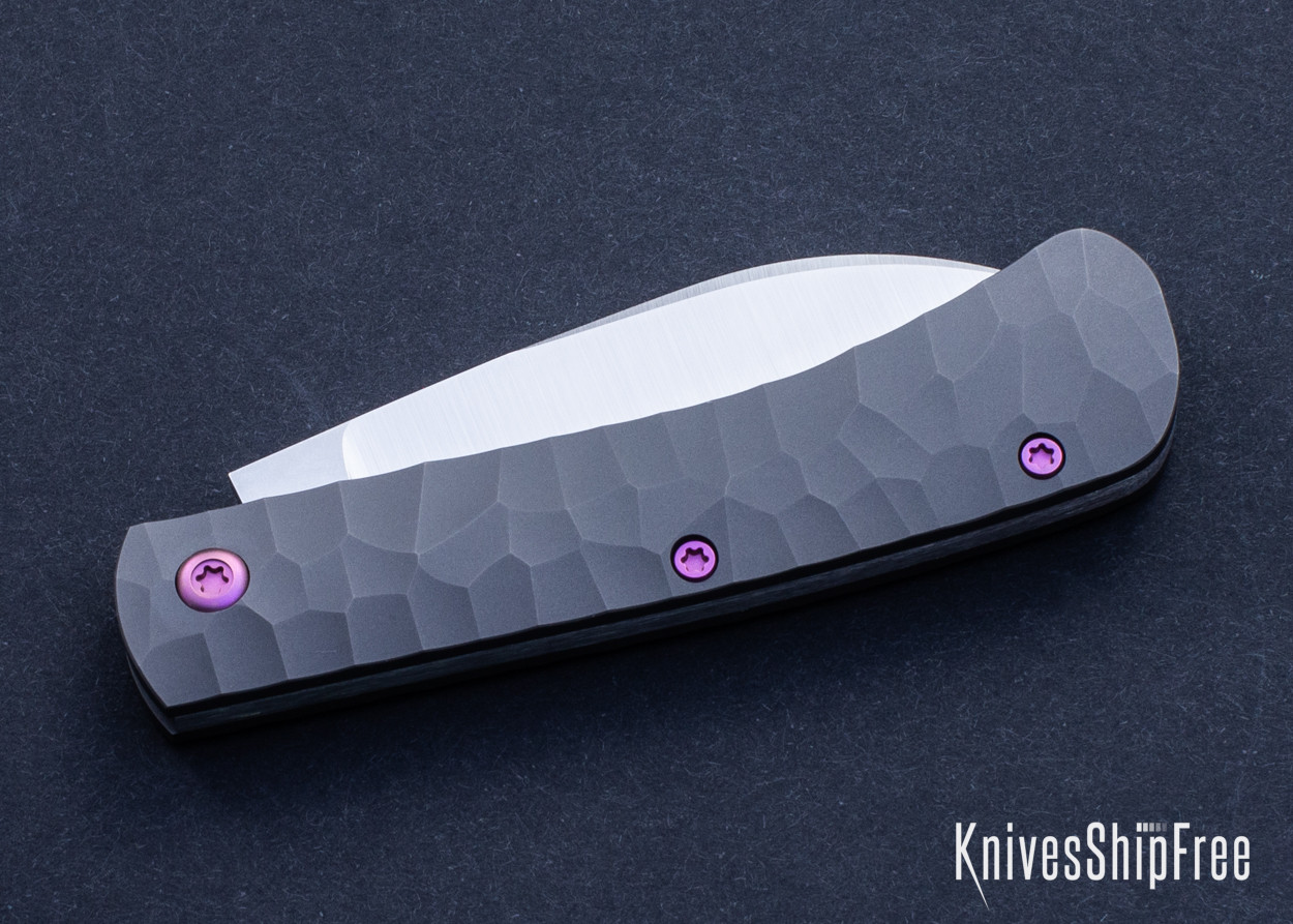 Jack Wolf Knives: Venom Jack - Rock Pattern Titanium - CPM-S90V