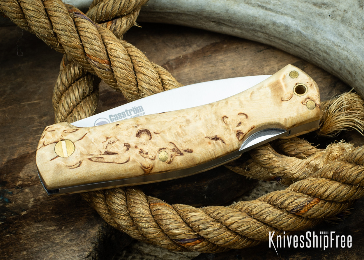 Casstrom: Lars Falt Scandi Lockback Folder - Curly Birch