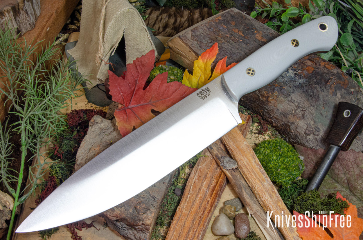 Bark River Knives: Aurora III - CPM 3V - Battleship Gray G-10