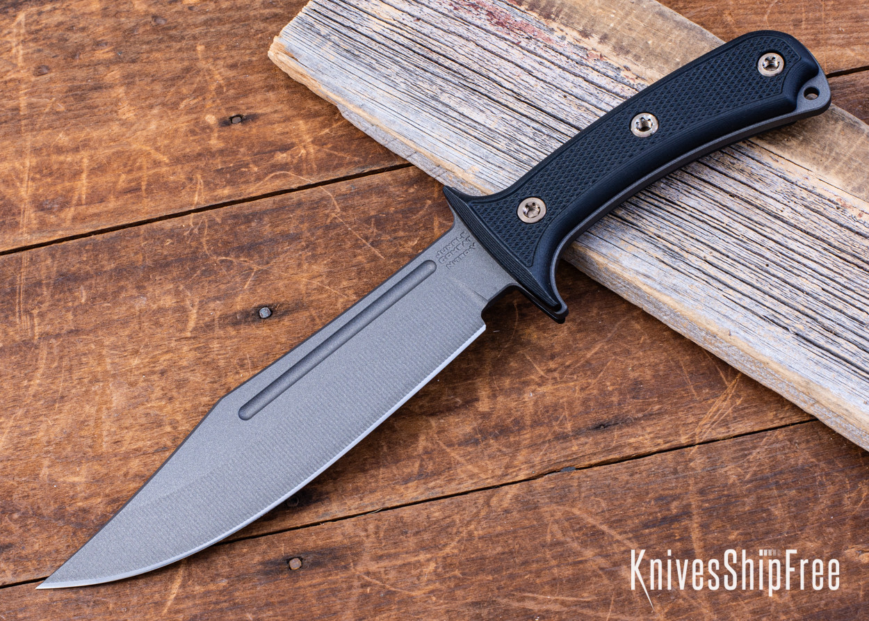 RMJ Tactical: Jungle Africa - Black G-10 - Nitro-V - Tungsten Cerakote
