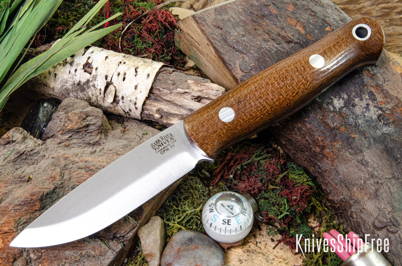 バークリバー ブッシュクラフターLT Bushcrafter LT 3V Bark River Knives: Bushcrafter LT - CPM 3V - Brown Burlap