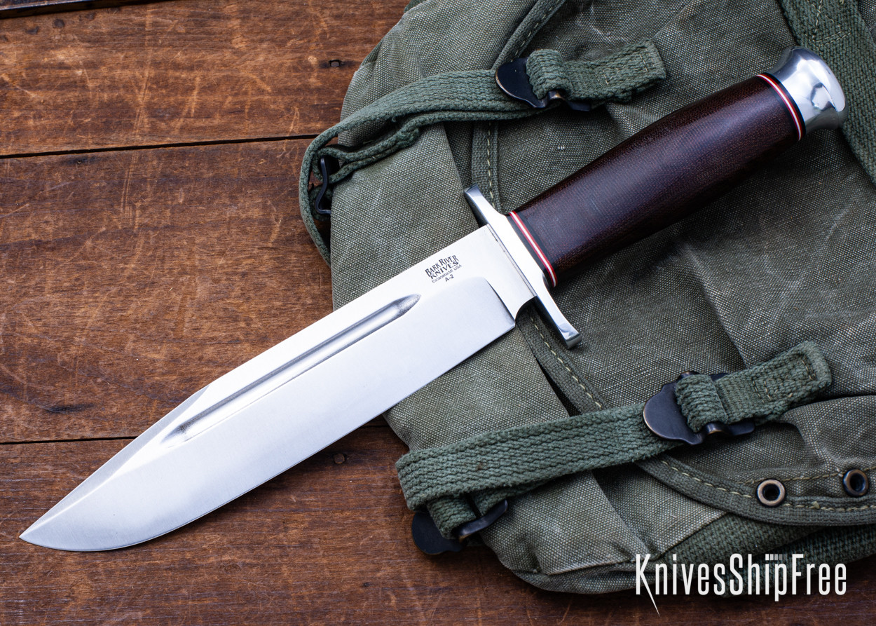 Bark River Knives: Teddy II - Moran Handle - Green Canvas Micarta