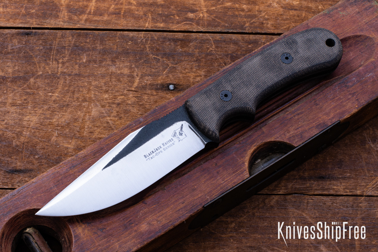 BlackJack Knives: Classic Model 125 - Black Canvas Micarta