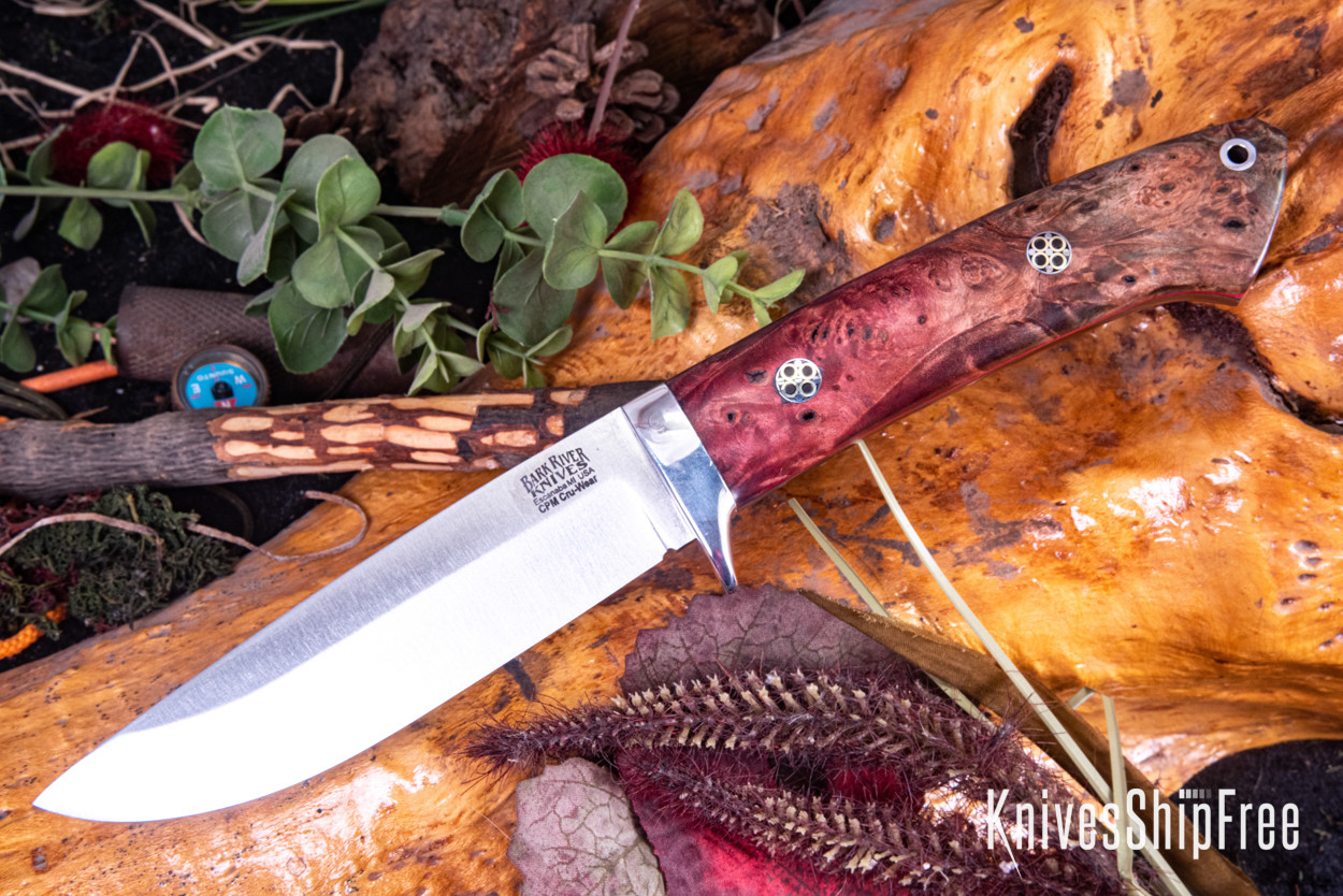 Bark River Knives: Wilderness 5 - CPM CruWear - Hellfire Maple
