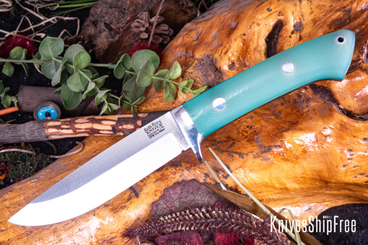 Bark River Knives: Wilderness 5 - CPM CruWear - Ghost Green Jade G
