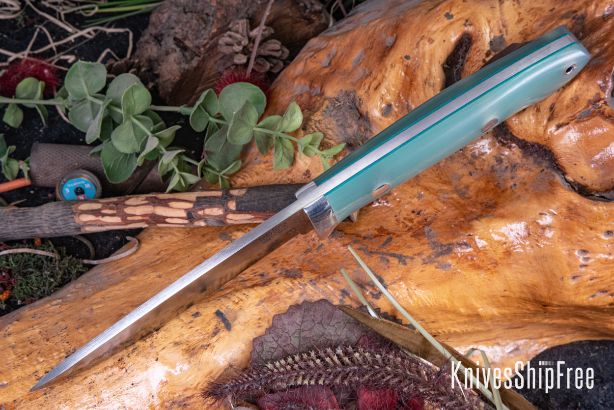 Bark River Knives: Wilderness 5 - CPM CruWear - Ghost Green Jade G