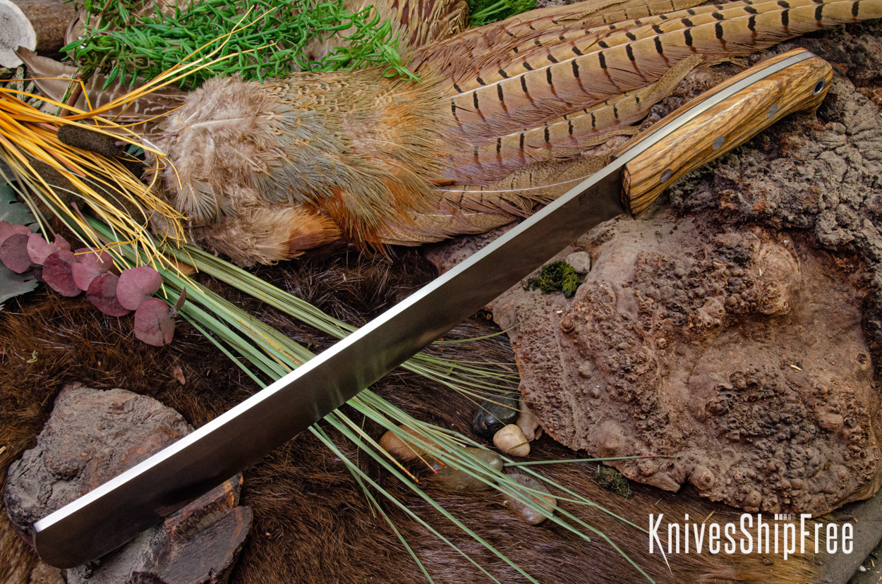 Bark River Knives: Golok II - Zebrawood - Black Liners