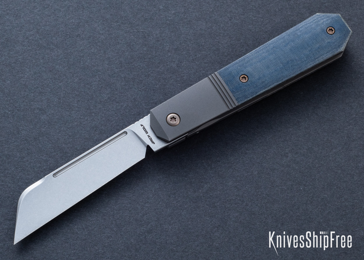 Jack Wolf Knives: After Hours Jack - Blue Linen Micarta - CPM-S90V