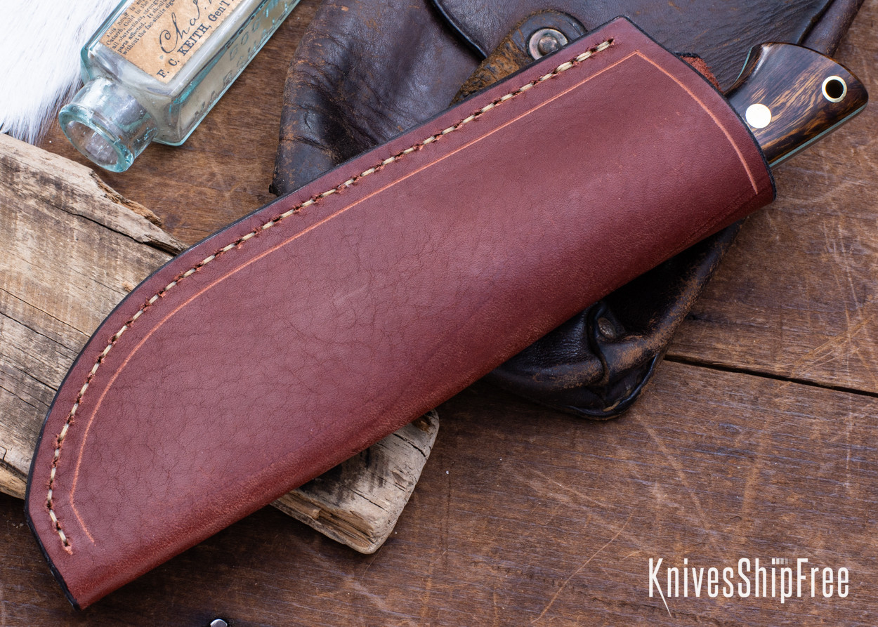 Lishen Knives: Dakota - Desert Ironwood - Mosaic Pins - LK21AK033