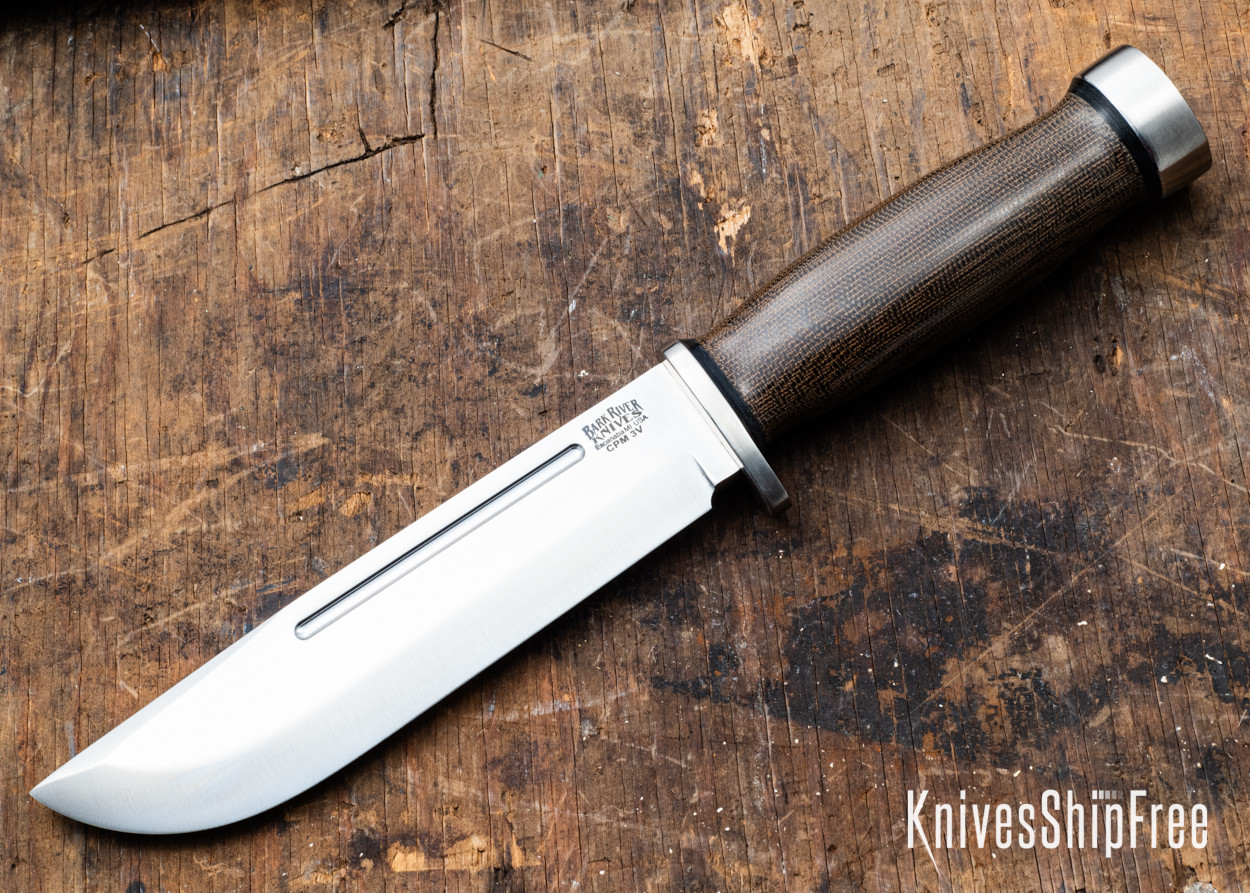 Bark River Knives: Quartermaster - CPM 3V - Stacked Leather