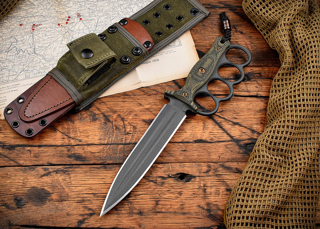 RMJ Tactical: Trench Raider - Dirty Olive G-10 - CPM-3V - Cobalt