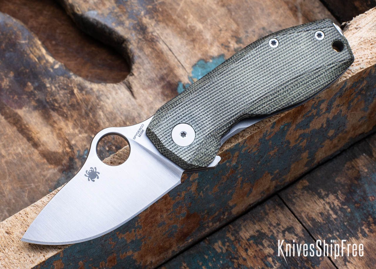 Spyderco: SpyNano Flash Batch - Green Canvas Micarta