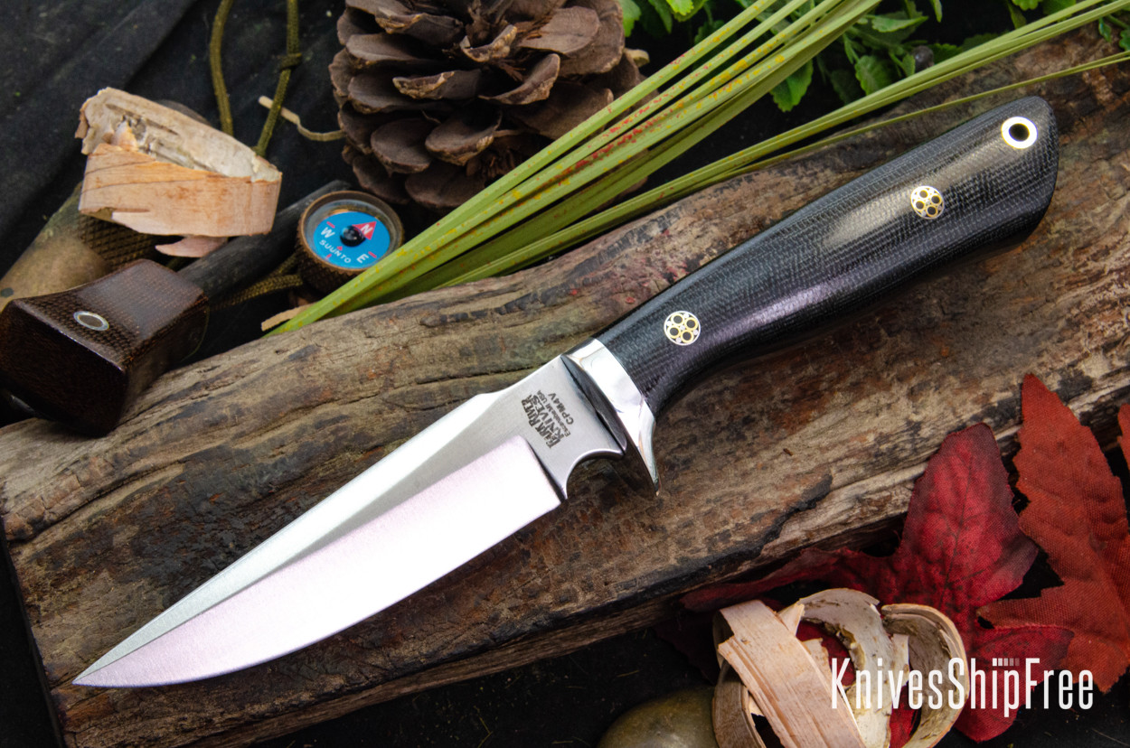Bark River Knives: Lionhound - CPM 4V - Black Canvas Micarta