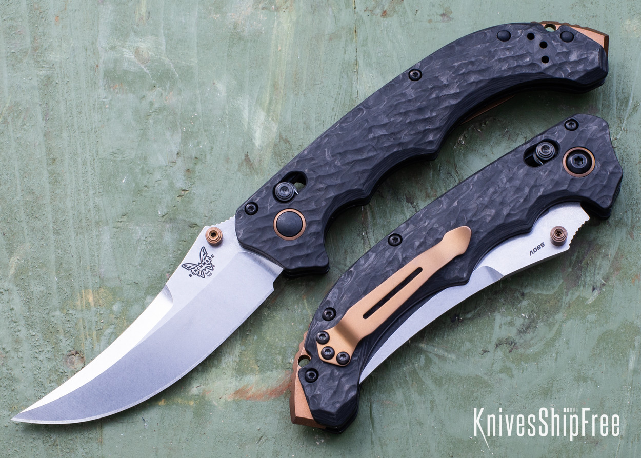 Benchmade Knives: 865-02 Mini Bedlam - AXIS Lock - Marbled Carbon