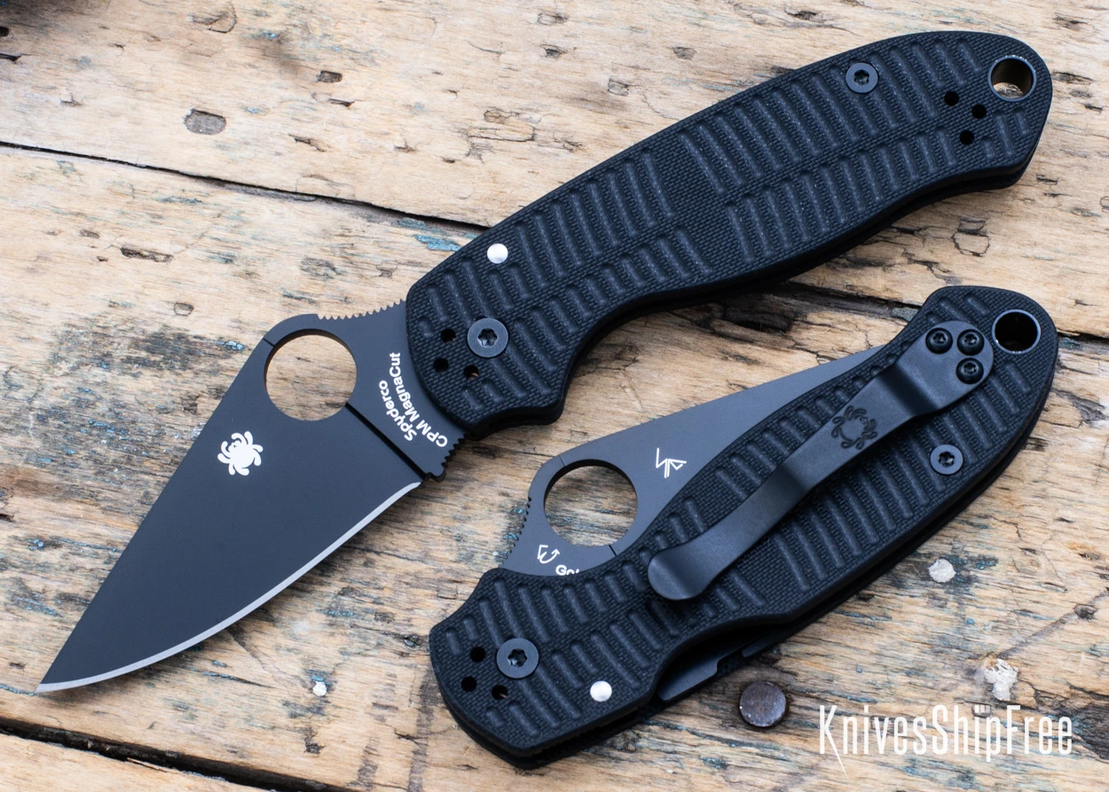 Spyderco: Para 3 Salt - Black G-10 - CPM MagnaCut - Black Blade - C223GMCBKP