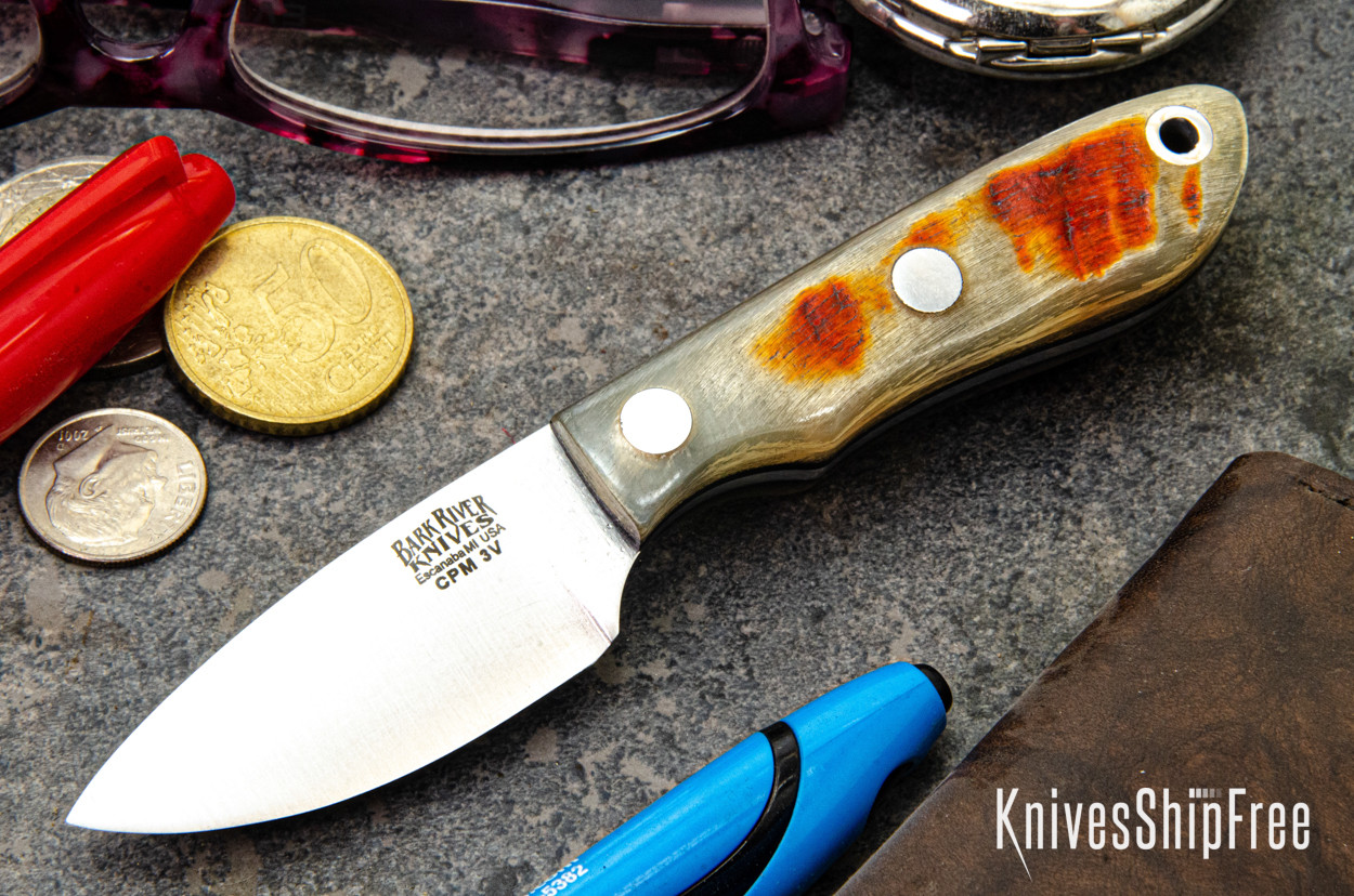 Bark River Knives: PSK - CPM 3V - Sheep Horn - Black Liner #1