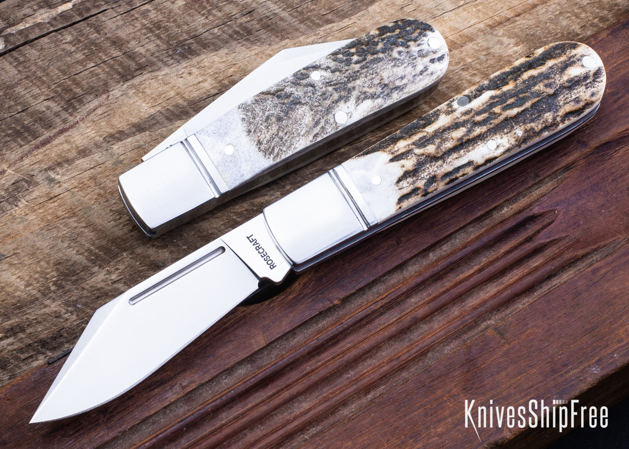 RoseCraft Blades: Loosahatchie Jack - Stag - D2 Tool Steel