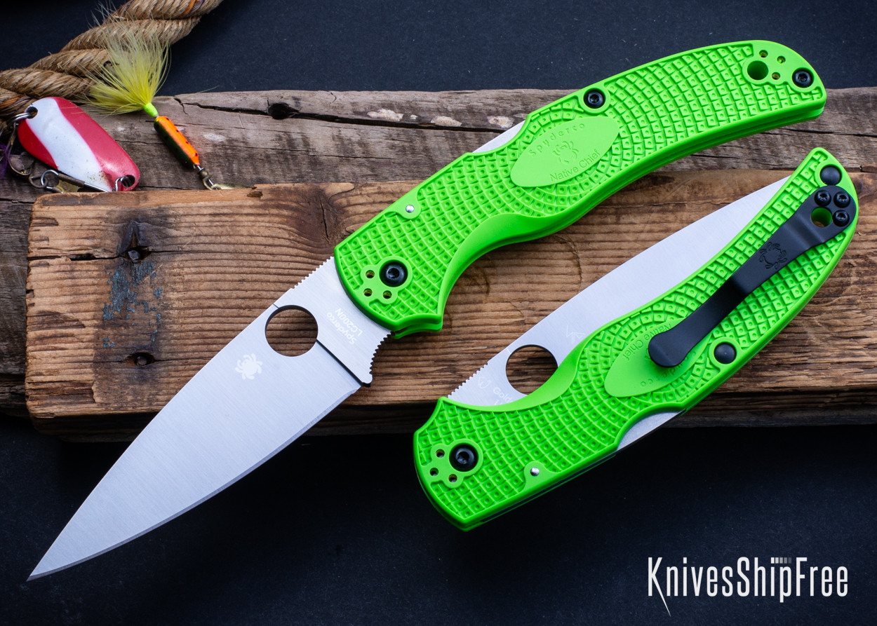 Spyderco: Native Chief Salt Lightweight - Lockback - Green FRN