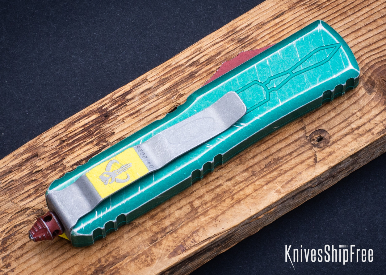Microtech: UTX-85- Auto OTF - Bounty Hunter - Stonewash Single