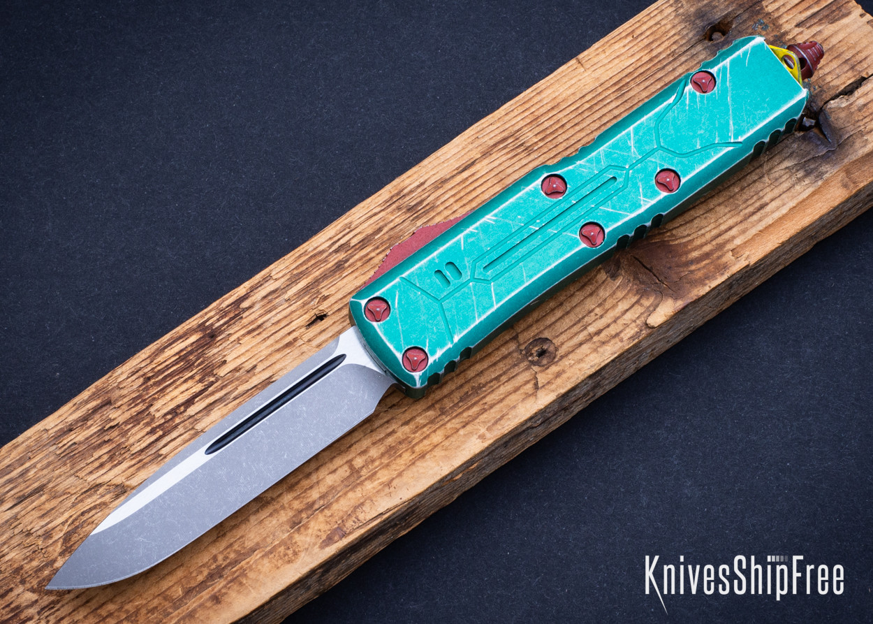 Microtech: UTX-85- Auto OTF - Bounty Hunter - Stonewash Single