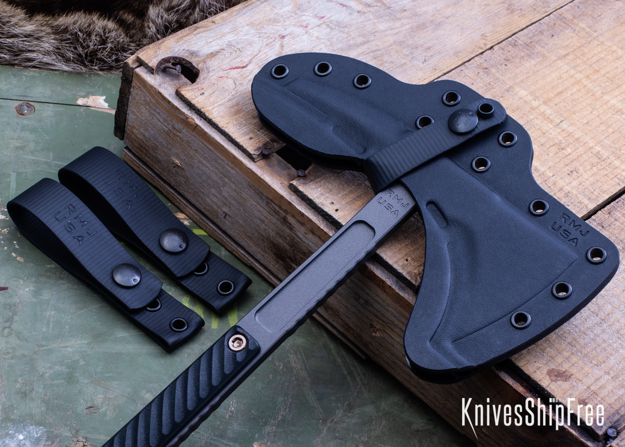 RMJ Tactical: Kestrel Feather - 80CrV2 Tomahawk - Dirty Olive G-10