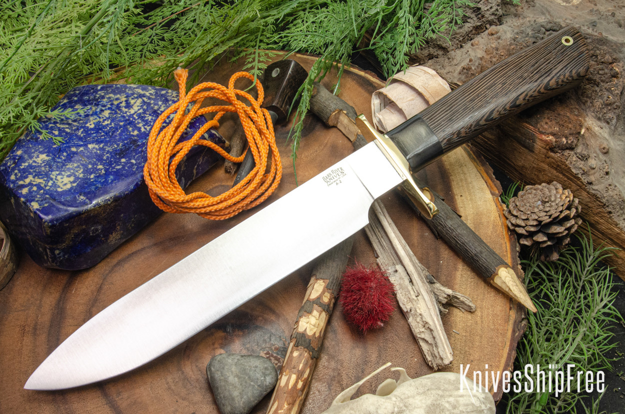 ㉛サミュエルピース☆カービングナイフ&フォーク☆スタッグホーン Bark River Knives: Mike Stewart Bowie - A2 - Wenge #4