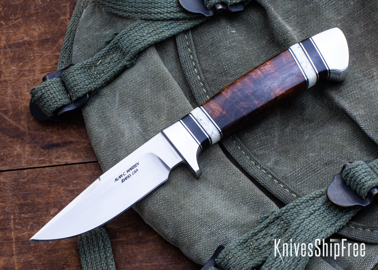 Alan Warren Custom Knives: #2610 Hunter EDC- Ironwood Burl