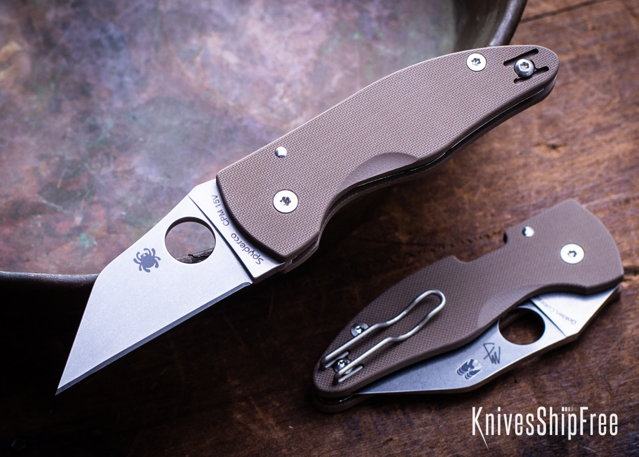 Spyderco: MicroJimbo Sprint Run - Compression Lock - Brown G-10