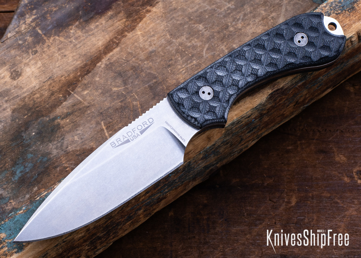 Bradford Knives: Guardian 3 - Textured Black G-10 - High Hardness