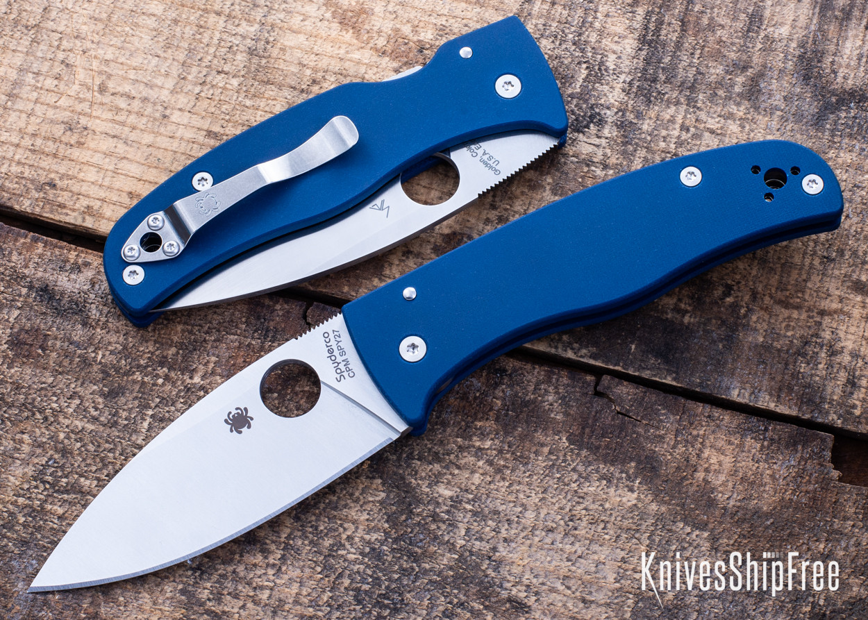 Spyderco: Bodacious - Compression Lock - Cobalt Blue G-10 - CPM-SPY27