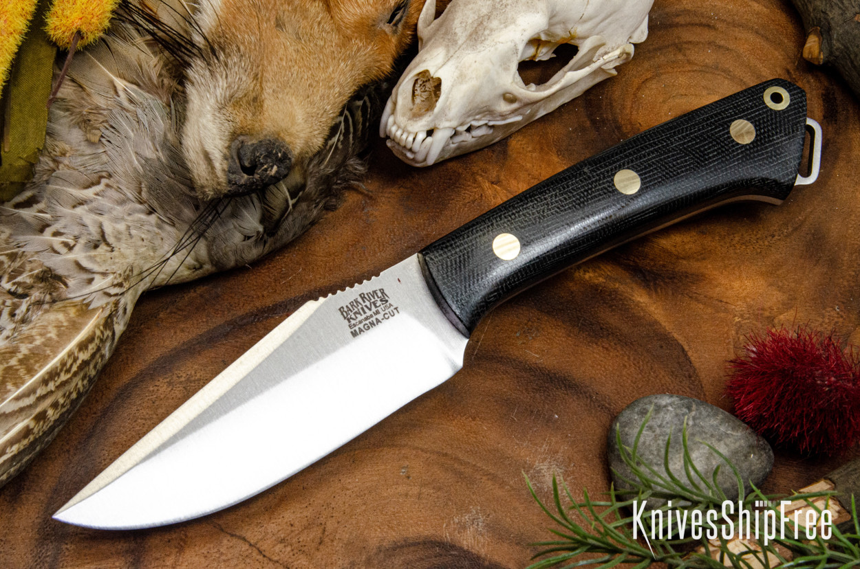 Bark River Knives: Yukon Skinner - MagnaCut - Black Canvas Micarta 