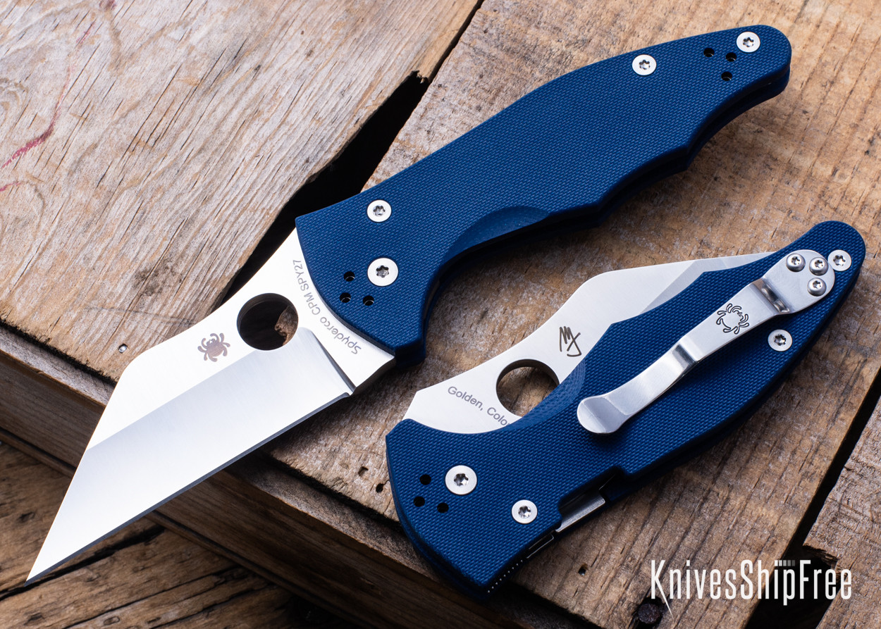 Spyderco: Yojimbo 2 - Cobalt Blue G-10 - CPM-SPY27 - Compression Lock