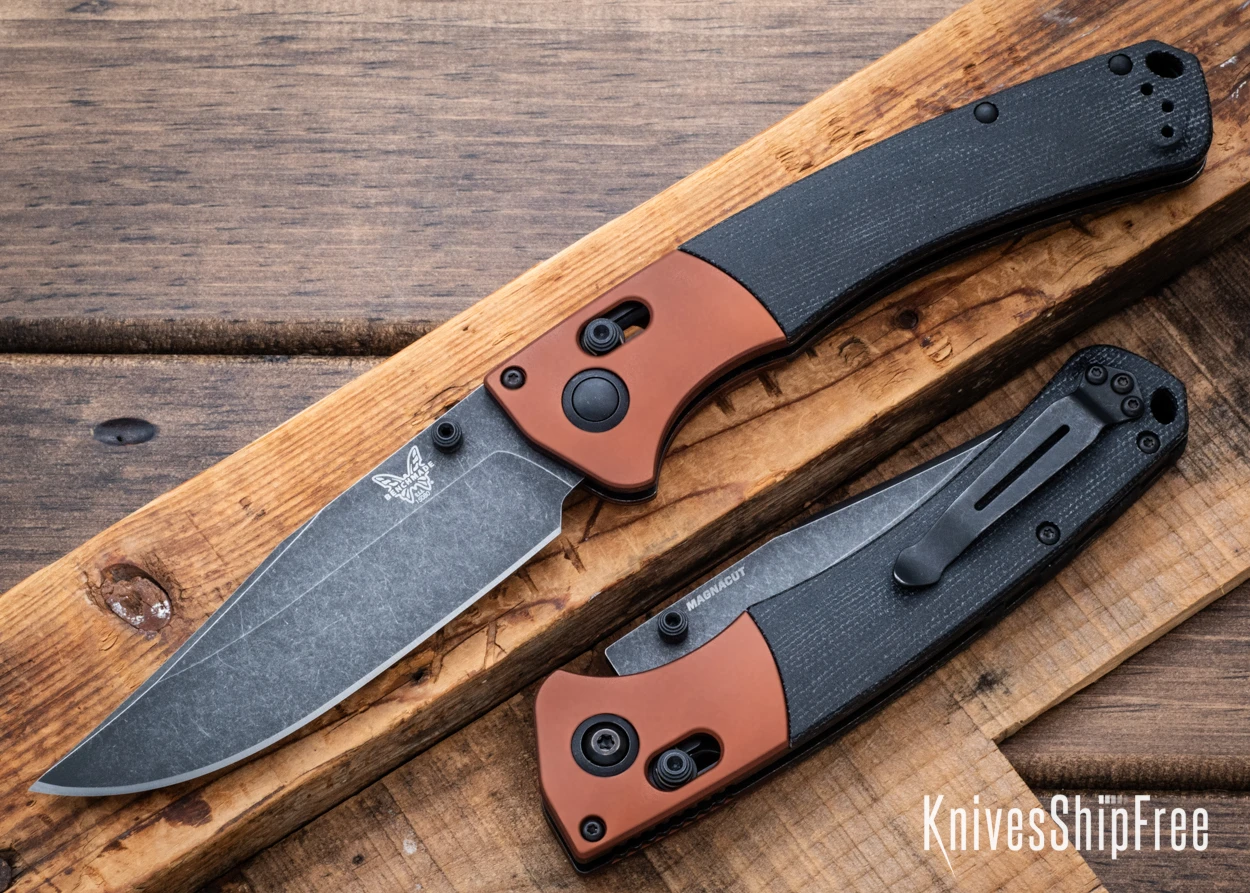 Benchmade Knives: 15080BK-04 Crooked River - Black Canvas Micarta 
